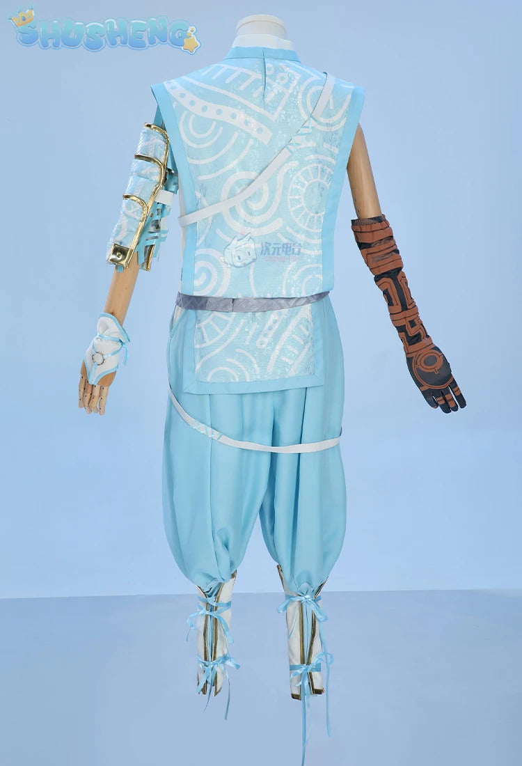 Zelda: Tears of the Kingdom Link Cosplay The Legend Costume Halloween party wig and crowns Accessories Handsome cute Link set