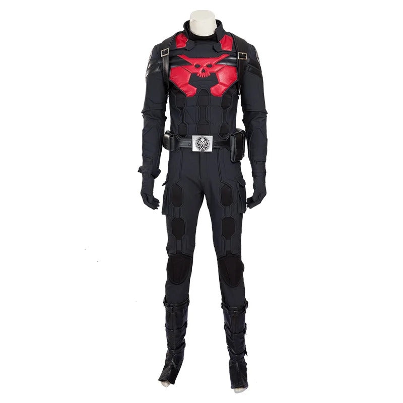 Superhero Captain Hydra Steven Rogers Cosplay Costume Headwear Shawl Pants Gloves Waist Wrap Halloween Men Fantasy Uniform
