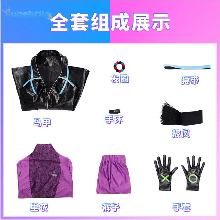 Punchline Cosplay Megamind Alexis Kaye Costume Halloween Carnival Sexy Lady Joker Outfit with Boots Custom Made Women Suit