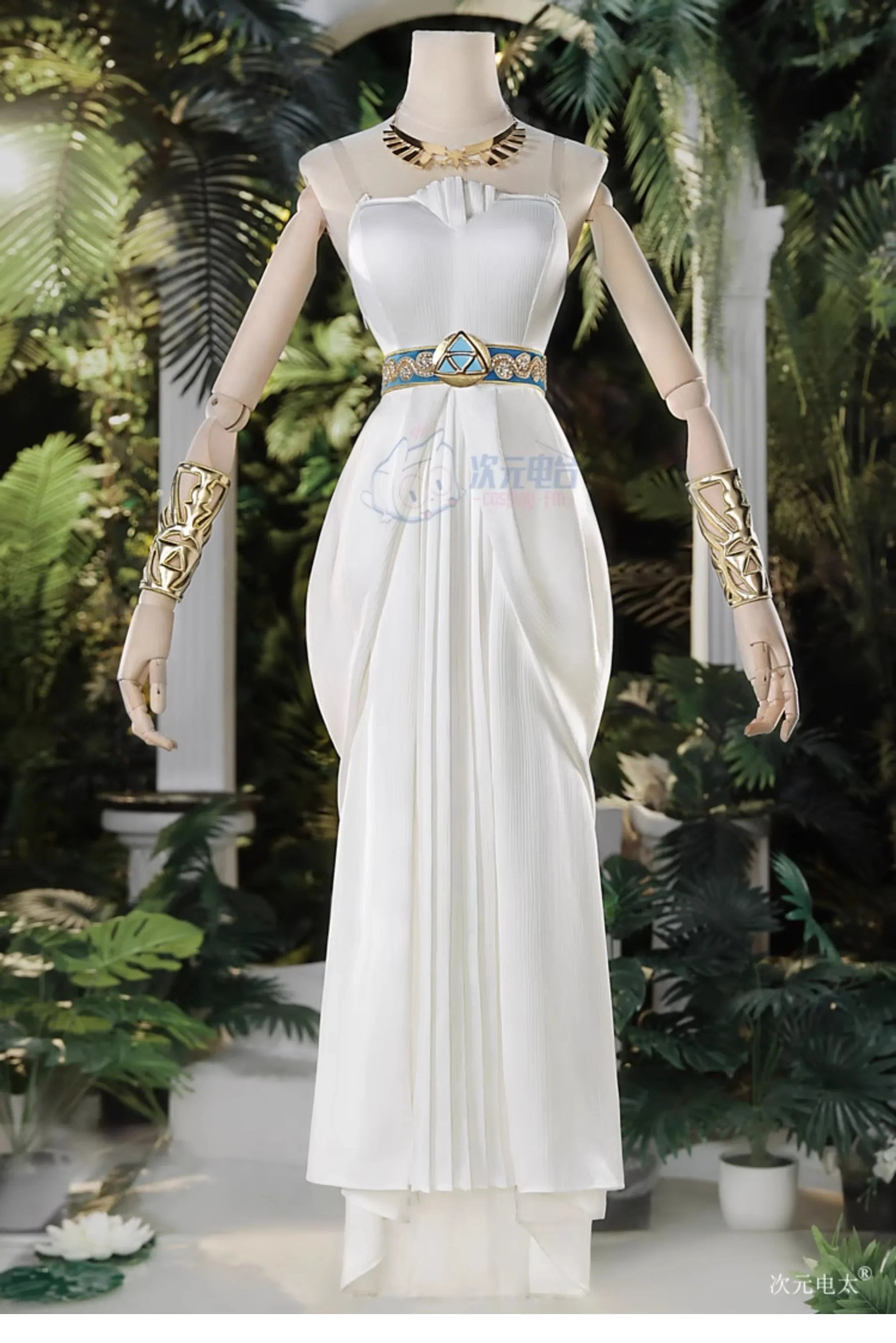 Game Zelda: Breath of the Wild Zelda Cosplay Costume Dress Belt Earrings Necklace Glove Set Halloween Party Sexy Women Uniform