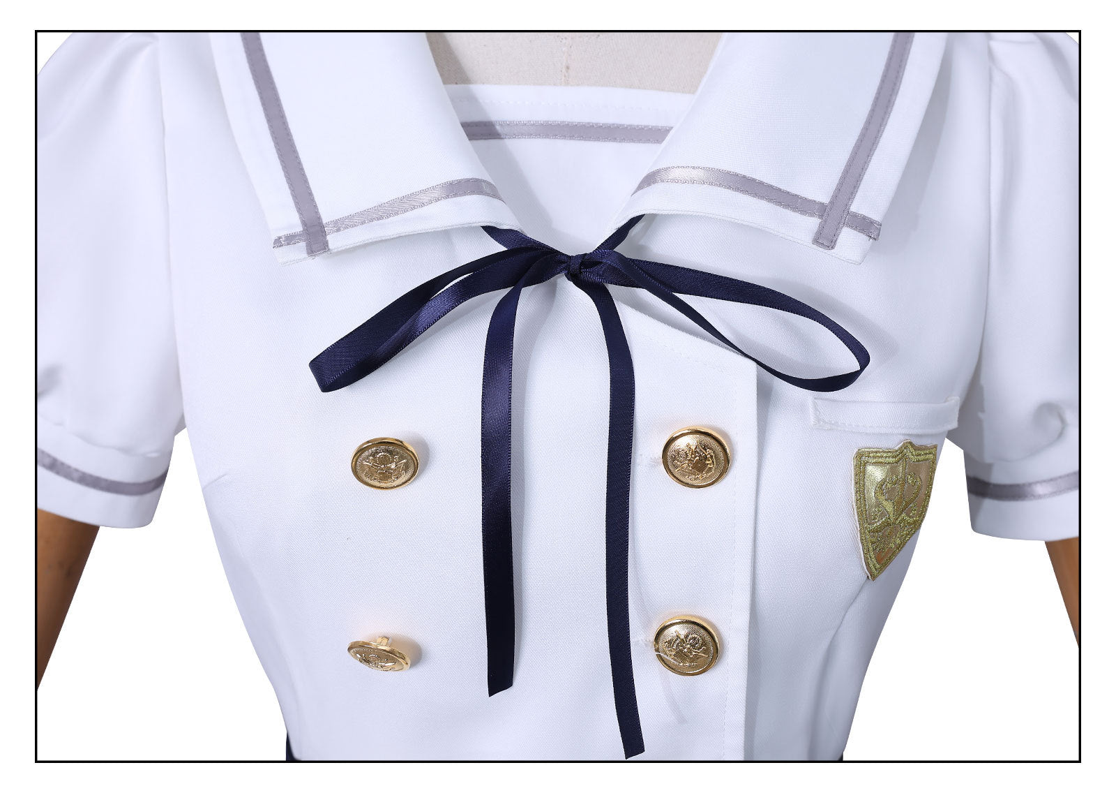 Anime BanG Dream! Ave Mujica Wakaba Mutsumi Cosplay Costume Japan South Korea White School Uniform Dress Wig Woman Kawaii Suit