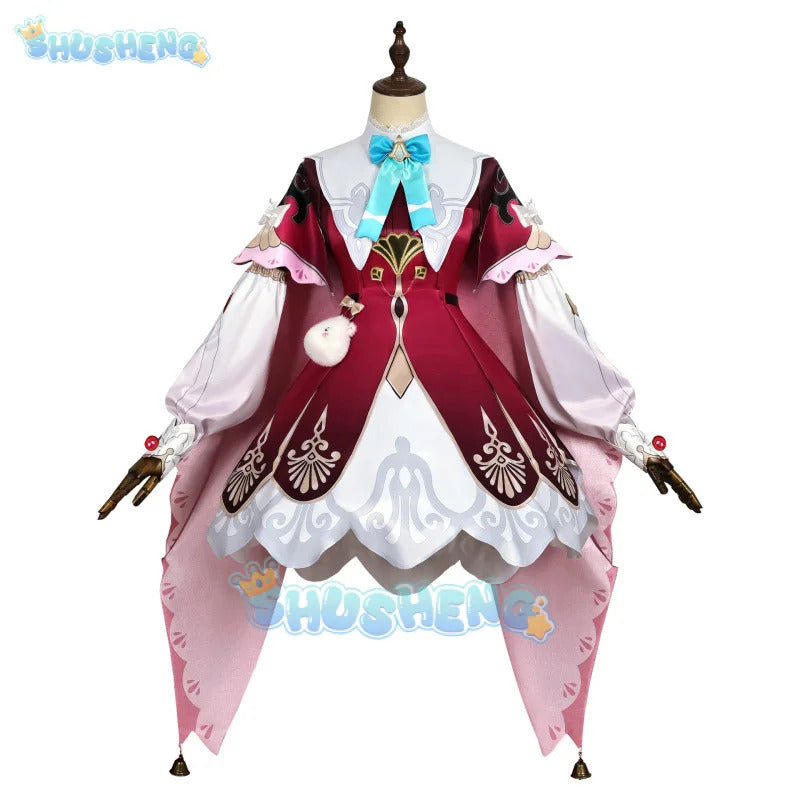 Shusheng-N Honkai Star Rail Hyacine Cosplay Costume Dress Hat Uniform Amphoreus Carnival Halloween Party for Women Girls Props
