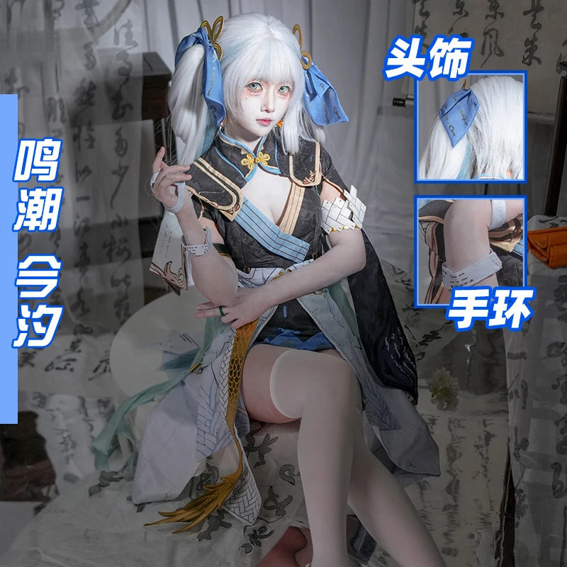 Wuthering Waves Jinhsi Women Cosplay Costume Uniform Halloween Carnival Party Christmas Play Role Clothes Clothing