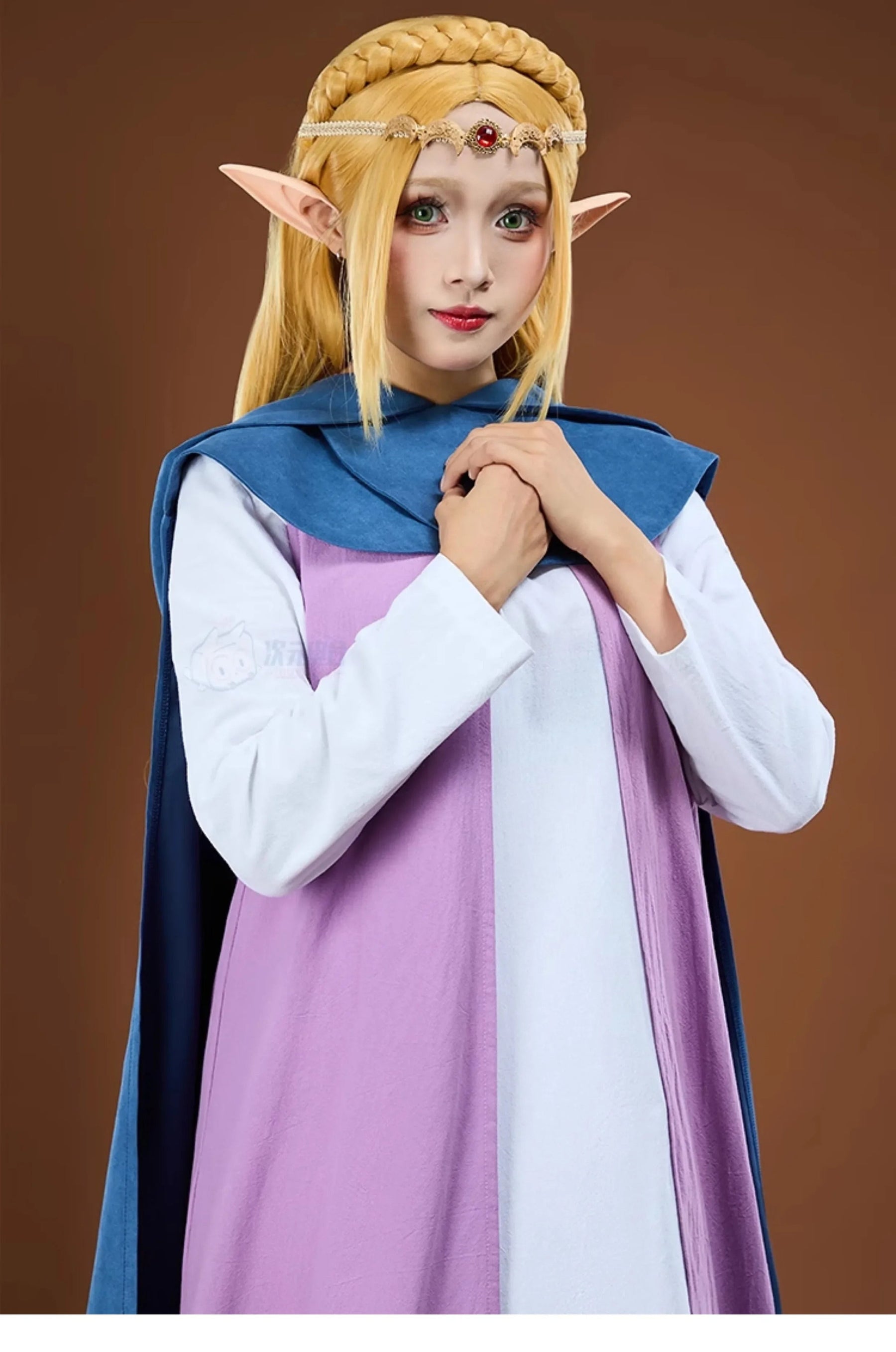 Shusheng-R Game Zelda Cosplay Princess Zelda Costume Coat, cloak, ear accessories, dress set Halloween party casual Woman Man uniform