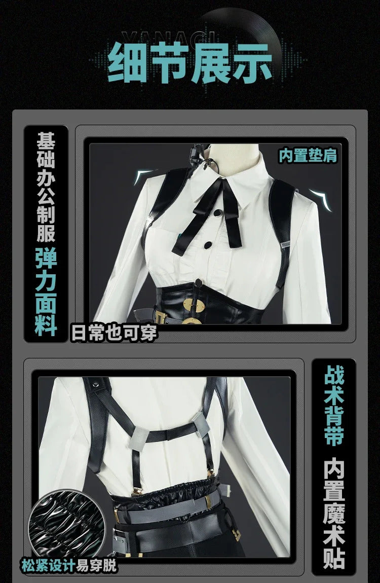 Game Zenless Zone Zero Tsukishiro Yanagi Cosplay Costume Uniform Halloween Carnival Party Christmas Play Role Clothes Clothing