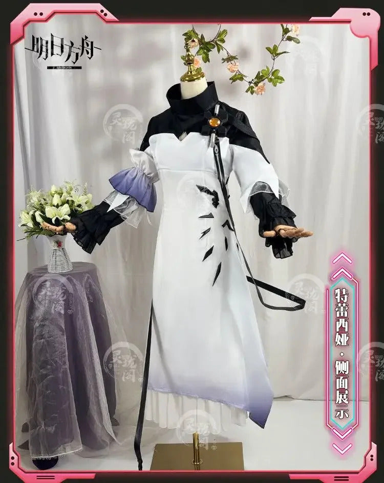 Arknights Theresa Cosplay Costume Uniform Halloween Carnival Party Christmas Play Role Clothes Clothing for Women Shusheng