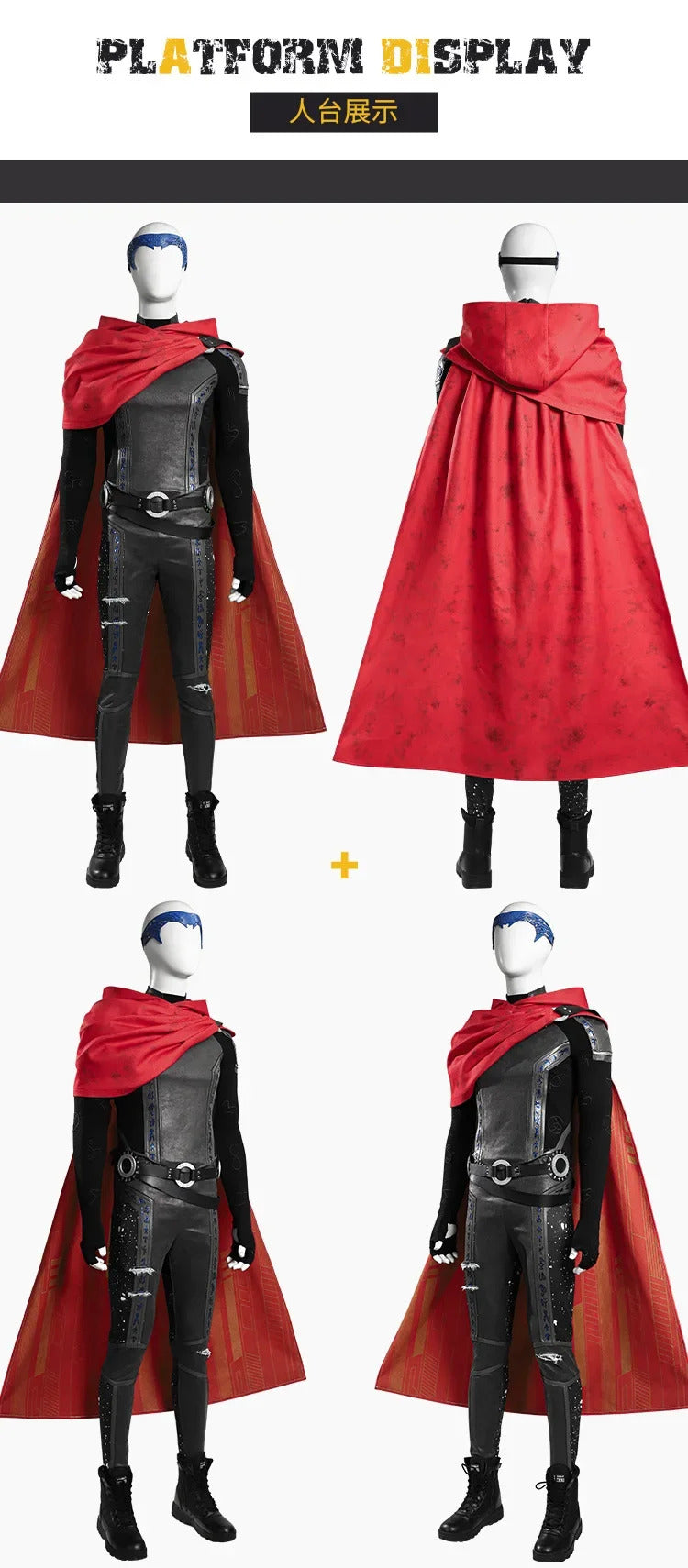 Movie Billy Kaplan Cosplay Agatha Cos All Along Costume Shoes Cloak hair accessories belts men fantasy Halloween party uniform