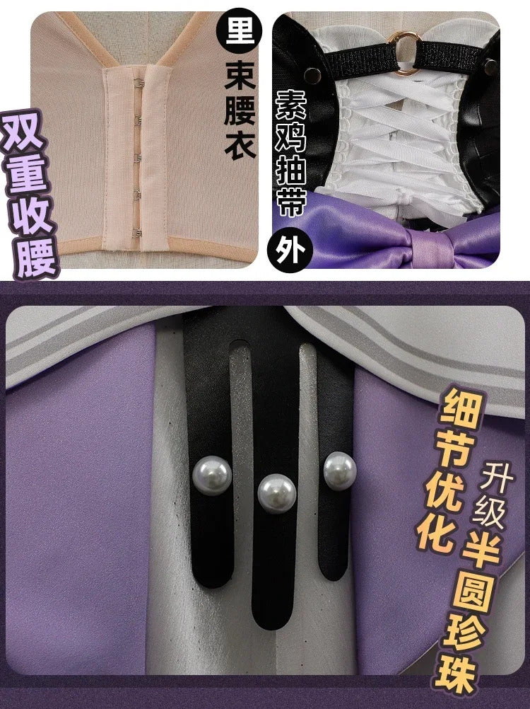 Shusheng The Herta Cosplay Game Honkai: Star Rail Costume Fashion Sweet Uniform Dress Women Halloween Party Role Play Clothing