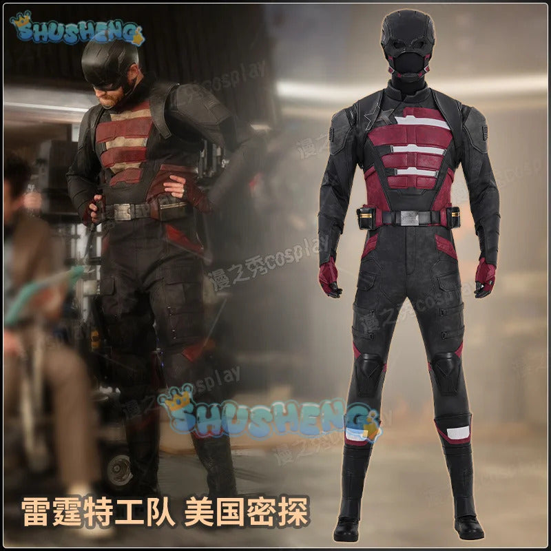 Movie Thunderbolts John Walker Cosplay Costume Agent Uniform Halloween Carnival Party Christmas Play Role Clothes Clothing