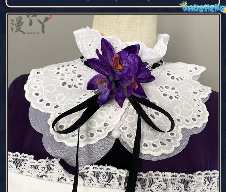 Game Reverse:1999 Tuesday Christine Cosplay Costume St. Pavlov Foundation Deep Purple Maid Dress Woman Sexy Cute Party Suit