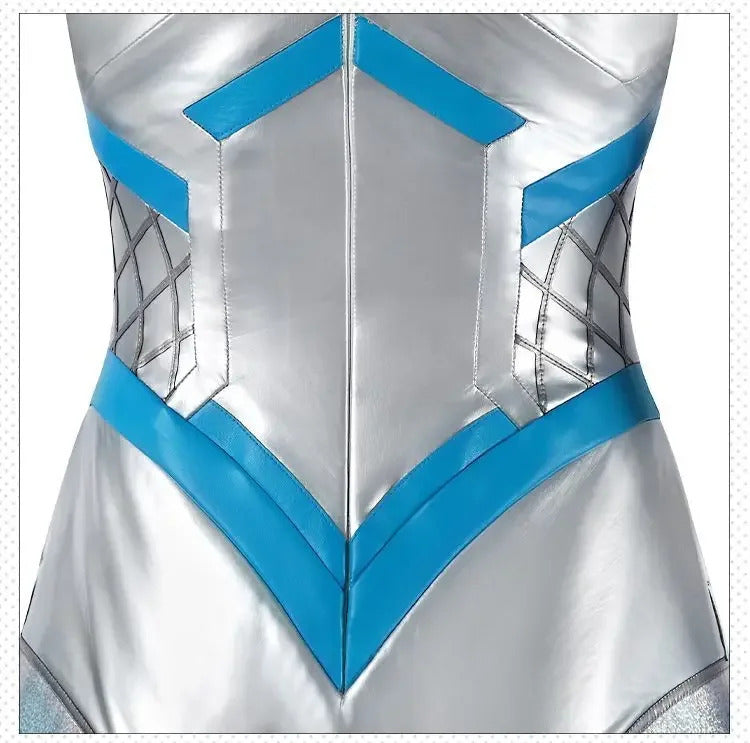 White Queen Emma Grace Frost Rivals cosplay costume High quality women fantasy jumpsuit shoes props shoulder armor Halloween set