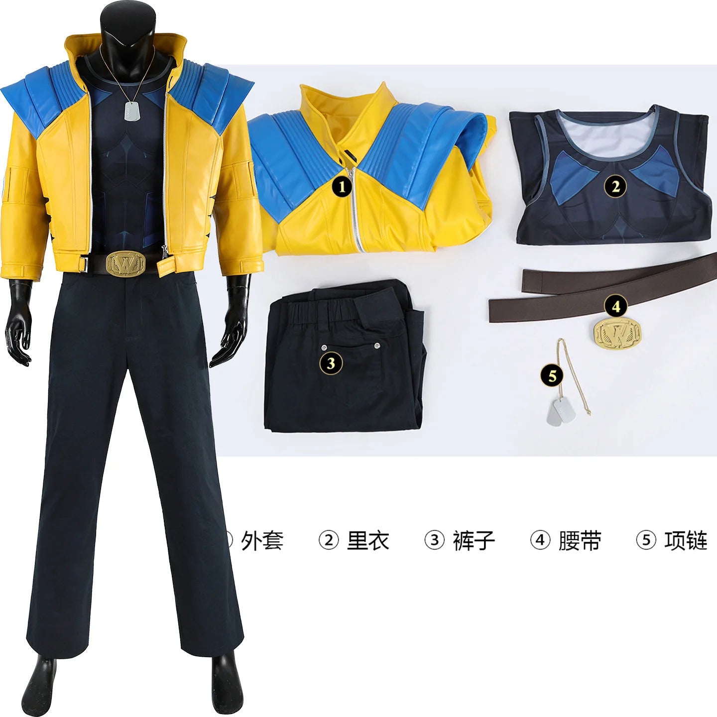 Rivals WOLVERINE Cosplay Costume Men Jacket Pant Superhero Rival Costume Logan Coat Outfit Male Halloween Clothes Party Full Set