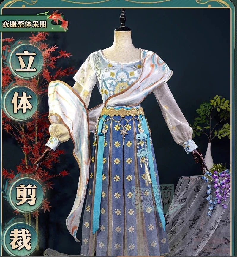 Shusheng-R Identity Ⅴ Emily Dyer Doctor Lydia Jones Cosplay Costume Halloween carnival Gorgeous Chinese style dress accessories prop set