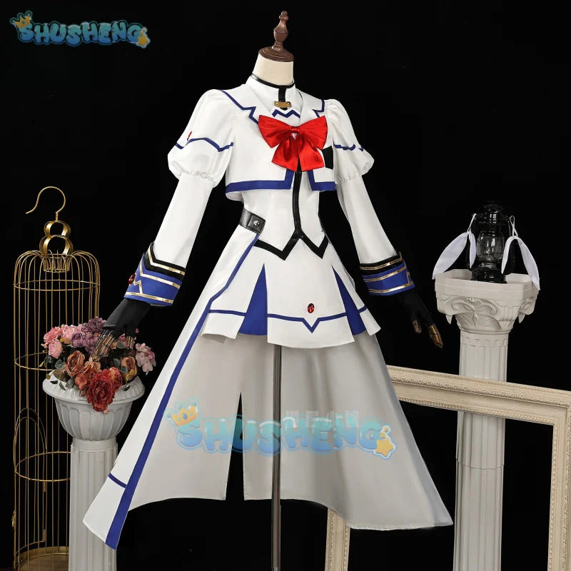 Magical Girl Takamachi Nanoha Cosplay Costume Magic Cannon Combat Suit Halloween Carnival Party Christmas Play Role  Clothing