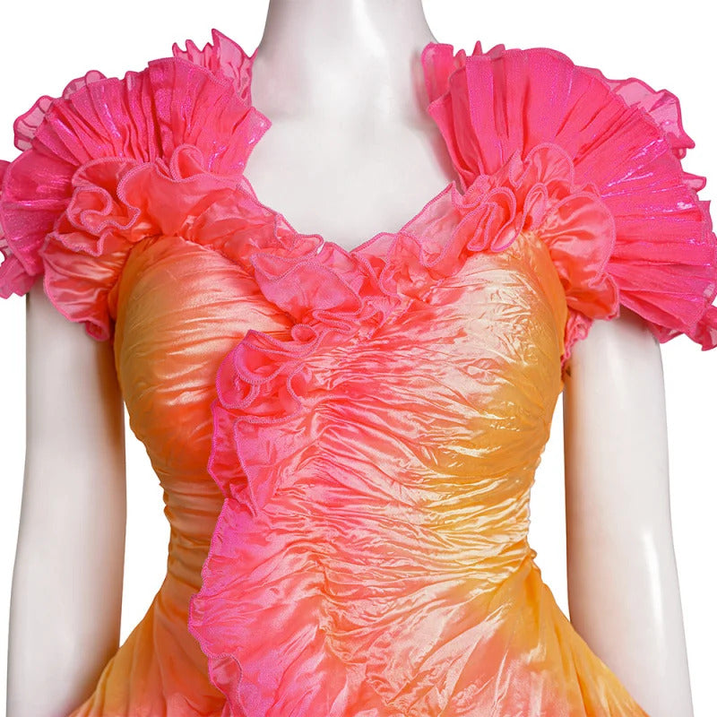 Movie Wicked Glinda Cosplay Costume Glinda Halloween Carnival Women's Gradient Dress Gorgeous Sexy Uniform New Set XS-XXXL