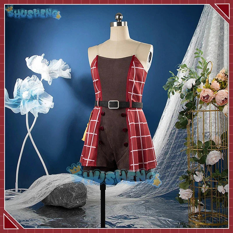 Shusheng Vtuber Nijisanji Uduki Kohh MV Game Suit Lovely Uniform Cosplay Costume Halloween Carnival Party Role Play Outfit