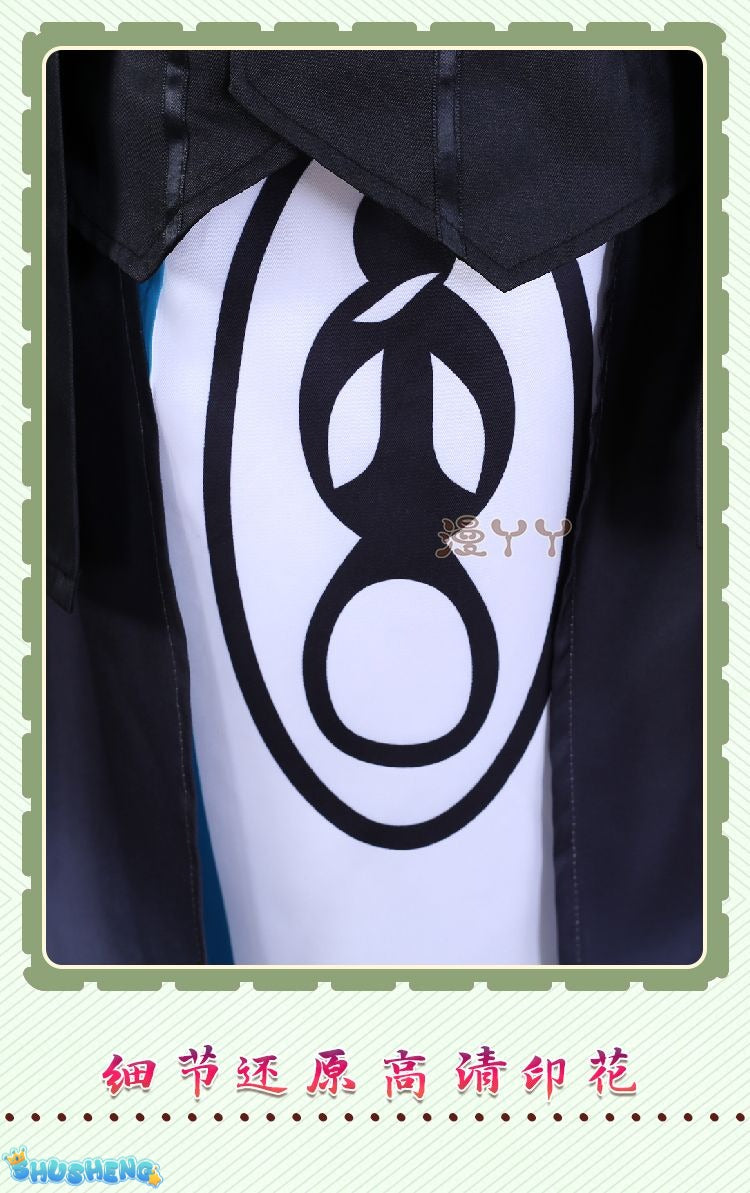 Eli Clark Cosplay Seer Game Identity Ⅴ costume Halloween Party Fashion Cloak Eyemask Tie Accessories Uniform Woman Man Set