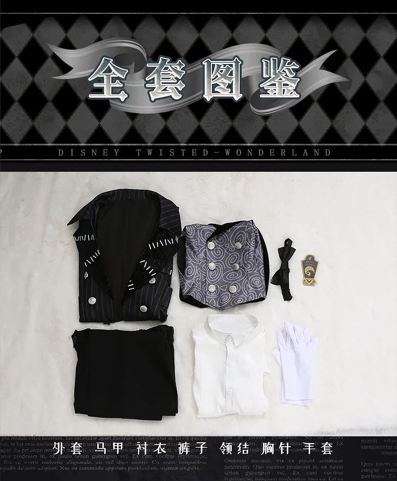 Twisted Wonderland idia Cosplay Costume Coat vest shirt pants tie brooch glove set Halloween high-quality Woman Man idia uniform