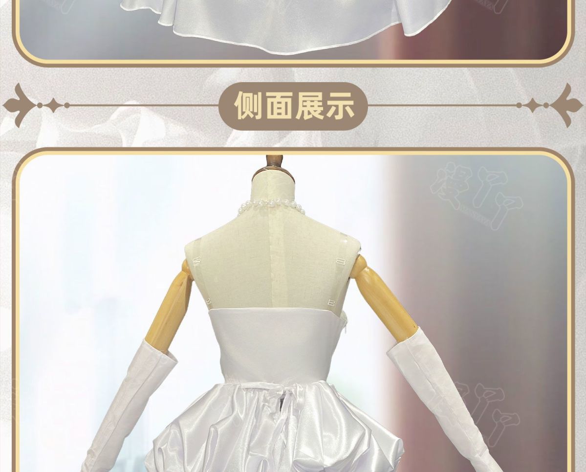Takanashi Rikka Cosplay Anime Love, Chunibyo & Other Delusions Costume Gorgeous Wedding Dress and Accessories Halloween uniform
