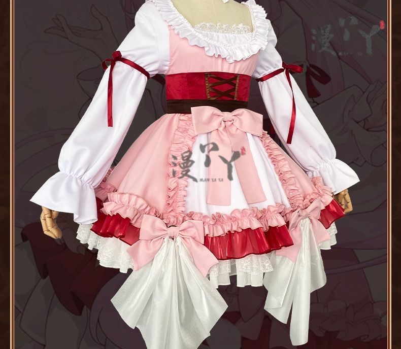 Honkai Impact 3 Cosplay Elysia Blossoming Spring Dress Lolita Cosplay Costume With Bow Game Halloween Costume
