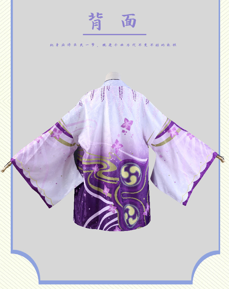 Game Genshin Impact Beelzebul Raiden Shogun Cosplay Costume Women Uniform Clothes Accessories Fset Anime Carnival Party Dress