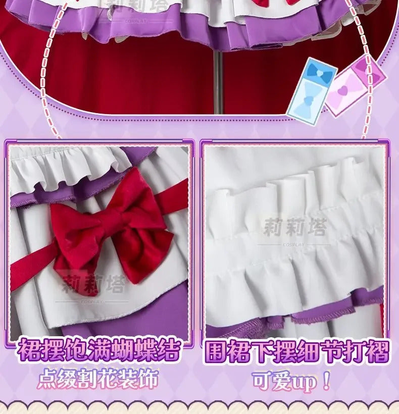 Manaka Laala cosplay 10th Anniversary Christmas red lolita dress Anime Pripara costume party gift girl accessories sweet new set