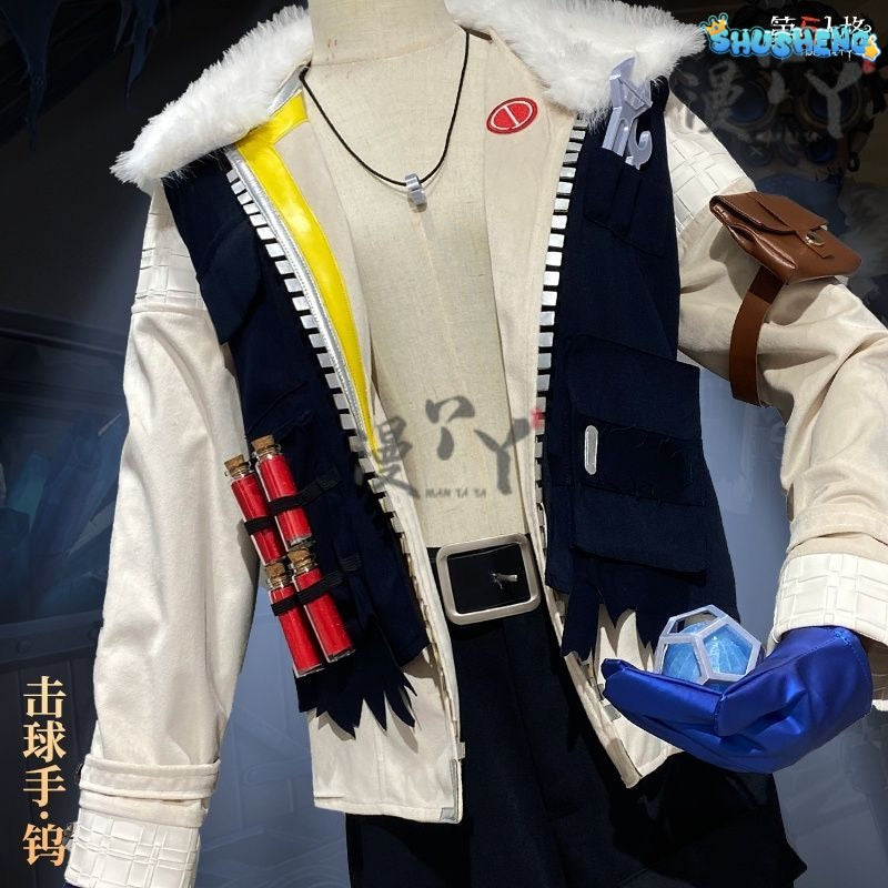 Batter Ganji Gupta Cosplay Costume Game Identity V Anime Roleplay Suit Prop Fancy Halloween Carnival Party Uniform