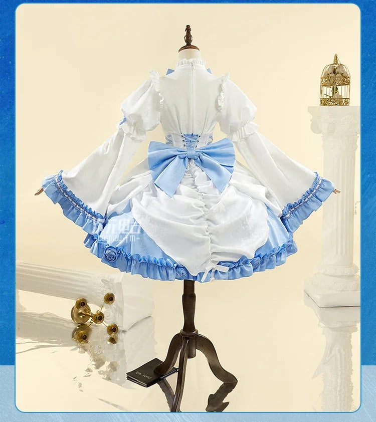 Shusheng-R Anime Re:Zero Rem cosplay costume Halloween carnival Gothic dress Lolita Sweet dress accessories props girls Rem uniform set