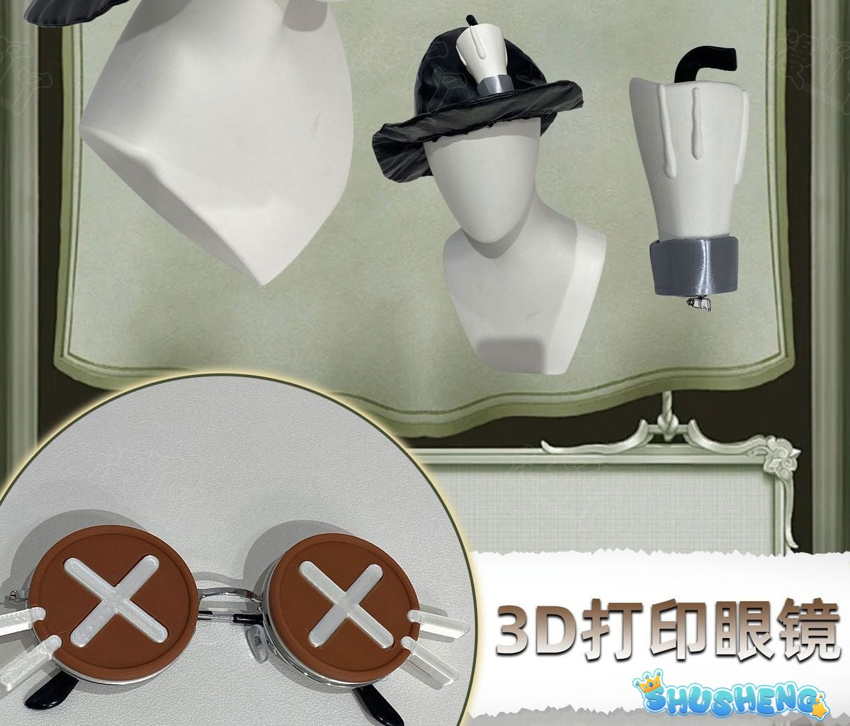 Norton Campbell Prospector Cosplay Identity Ⅴ Costume Hat glasses prop accessorie original skin set party carnival uniform