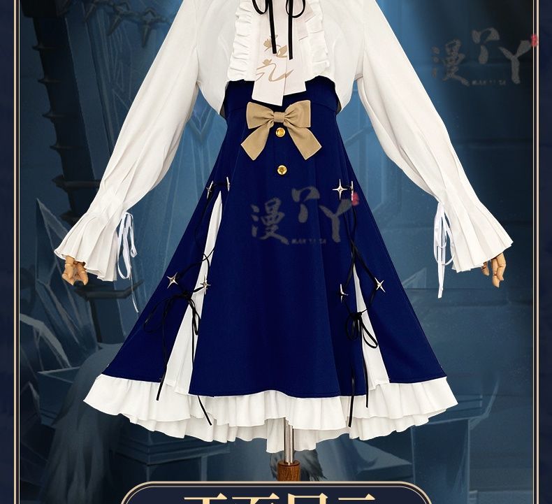 Arknights Amiya Cosplay Costume Set Dress Ear Headband White Navy Games Anime Costumized Outfit for Women