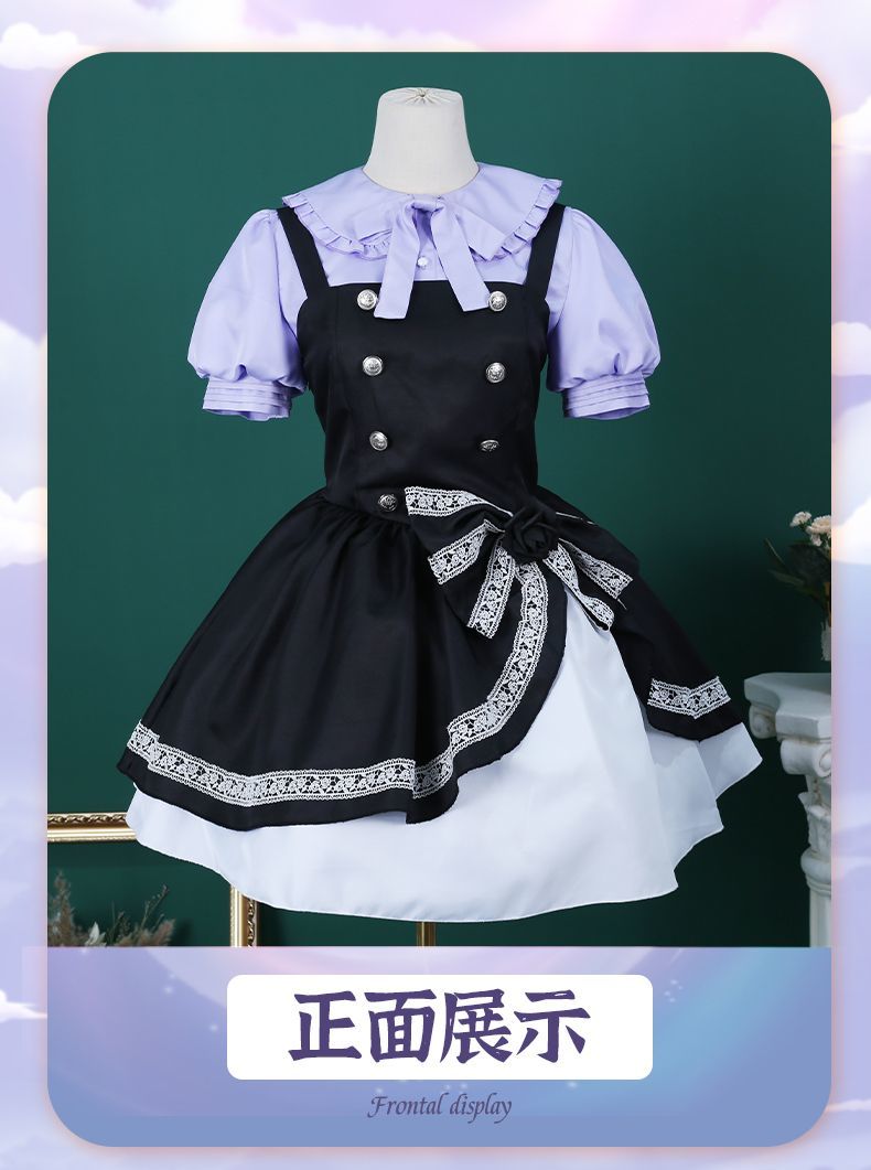 Rikka Takanashi Cosplay Costume Summer Gothic Dress Wig Halloween sweet girl New uniform Hero Cos
