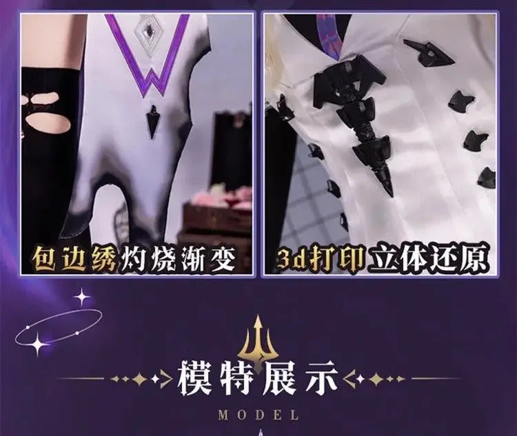 Arknights Necrass Eblana Cosplay Costume Uniform Halloween Carnival Party Christmas Play Role Clothes Clothing