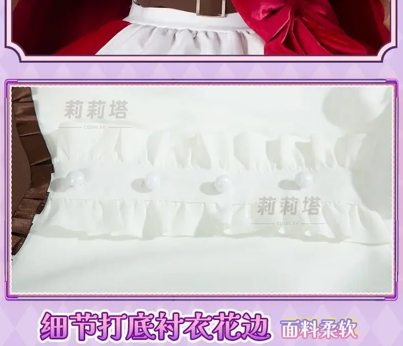 Manaka Laala cosplay 10th Anniversary Christmas red lolita dress Anime Pripara costume party gift girl accessories sweet new set