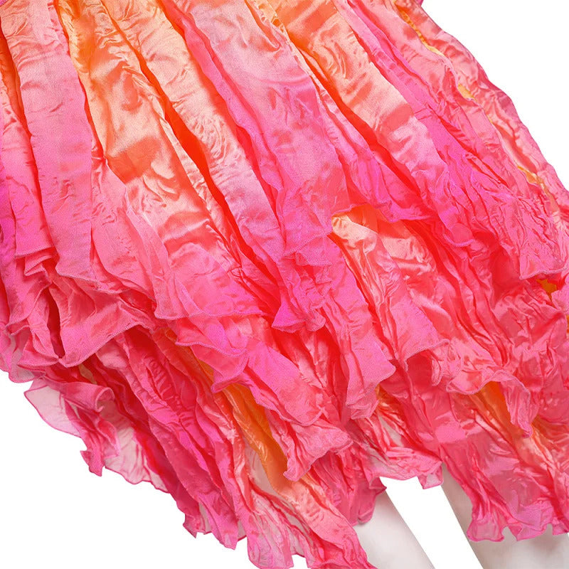 Movie Wicked Glinda Cosplay Costume Glinda Halloween Carnival Women's Gradient Dress Gorgeous Sexy Uniform New Set XS-XXXL