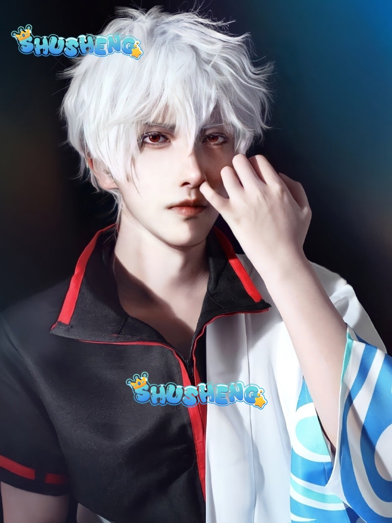 Anime Gintama Sakata Gintoki Cosplay Costume Kimono Robe Uniform Carnival Suit Halloween Party Role Play Outfit for Adult Men