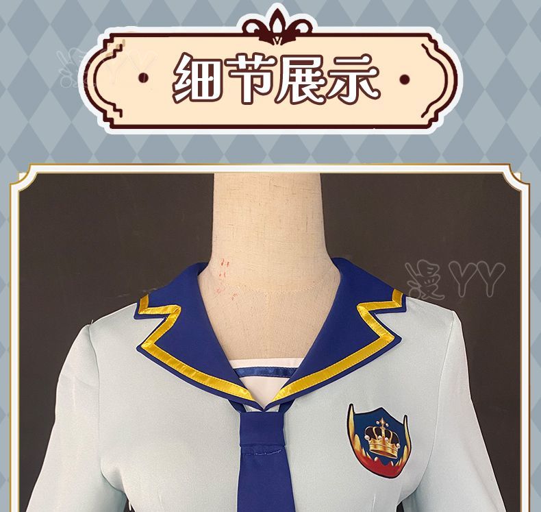 Aikatsu Stars! Costume Nijino Yume Cosplay Dresses School Idol Yume Wigs Headwear Halloween Carnival Schoolgirl Uniform Dress