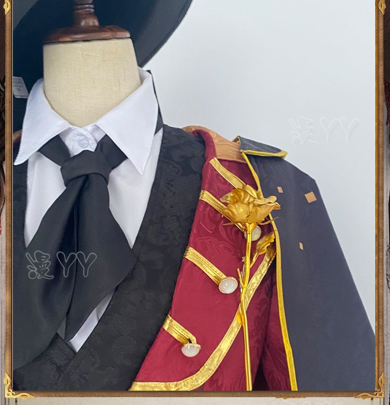 Identity V Norton Campbell Prospector Cosplay Costume Coat shirt shawl vest tie hat props Halloween gorgeous knight uniform set