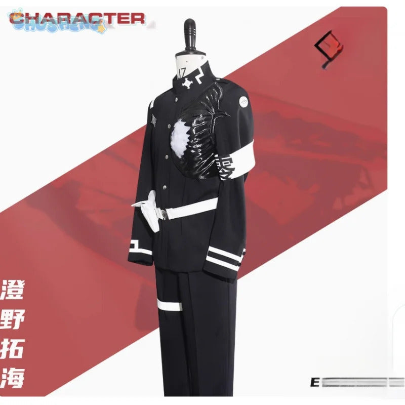 Sumino Takumi Cospaly The Hundred Line -Last Defense Academy- Costume Halloween jacket chest armor pants waist bag prop uniform