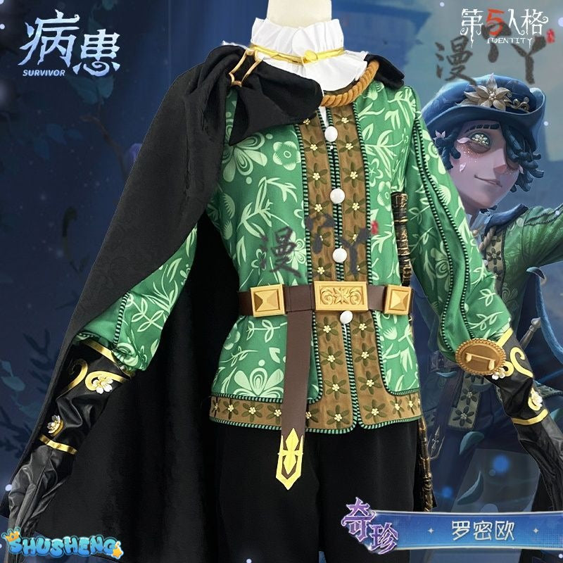 Emil Cosplay Game Identity Ⅴ Patient Costume New Romeo Cloak Hat Prop Accessories Set Party Carnival Woman Man Uniform
