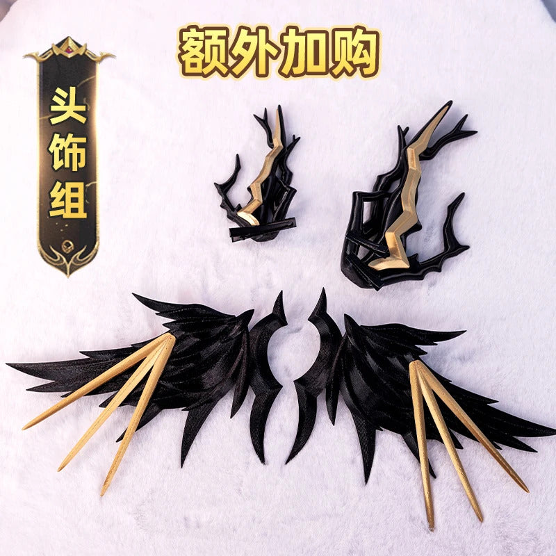 Arknights Aefanyl Logos Cosplay Costume Uniform Earrings Radiant Serenity Ambience Synesthesia Halloween Party for Women Men