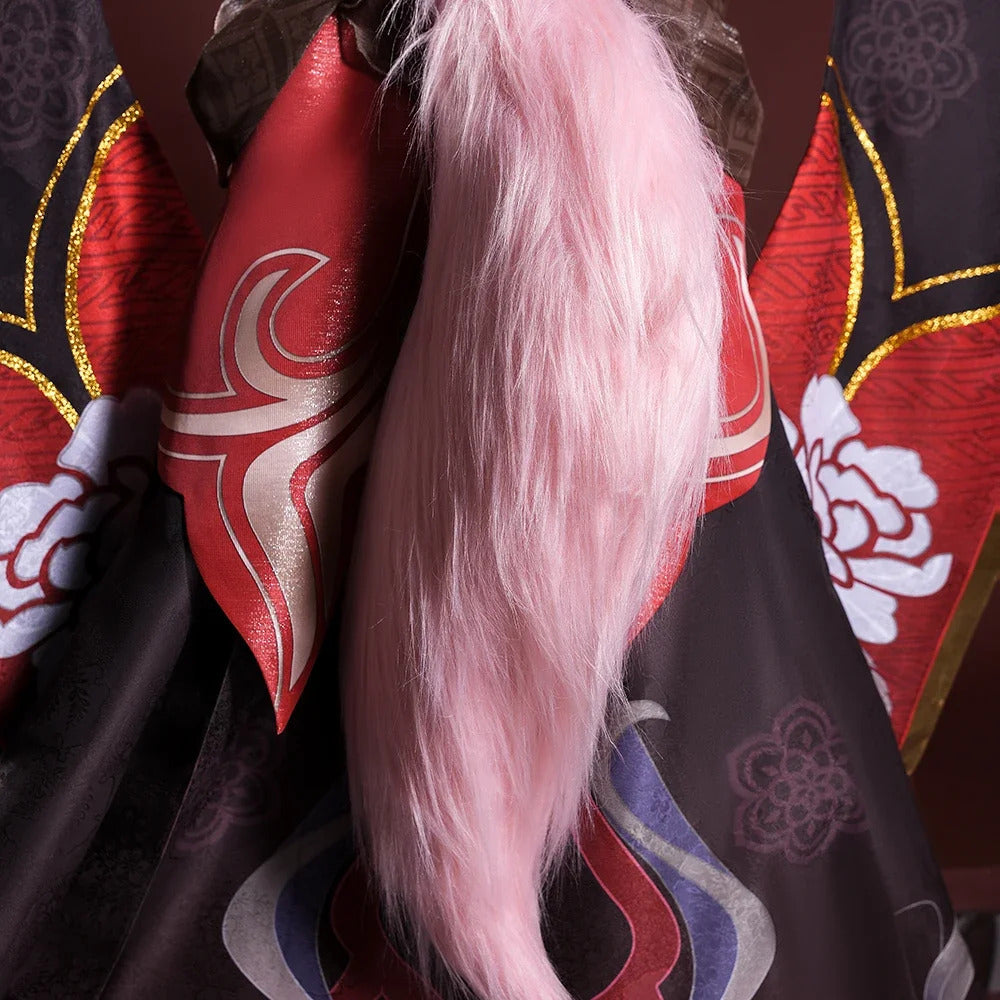 Honkai star rail fugue cosplay dress ingyun pajamas tail hairpins Xianzhou Luofu Halloween party prop Shusheng
