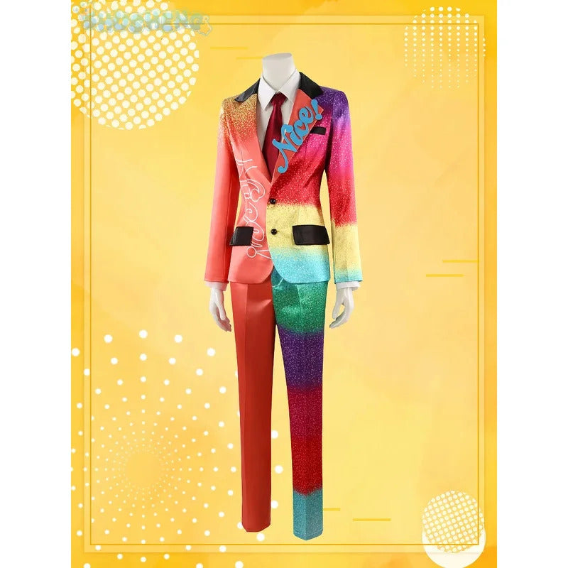 Anime Ensemble Stars Nice Arneb Thunder Cosplay Costume Colorful personalized suit shirt tie pants set Halloween party uniform