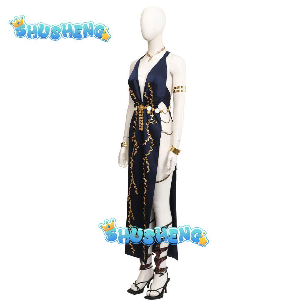 Game Elden cosplay ring Marika costume queen Marika the eternal sexy black high-quality long dress shoes Halloween woman uniform