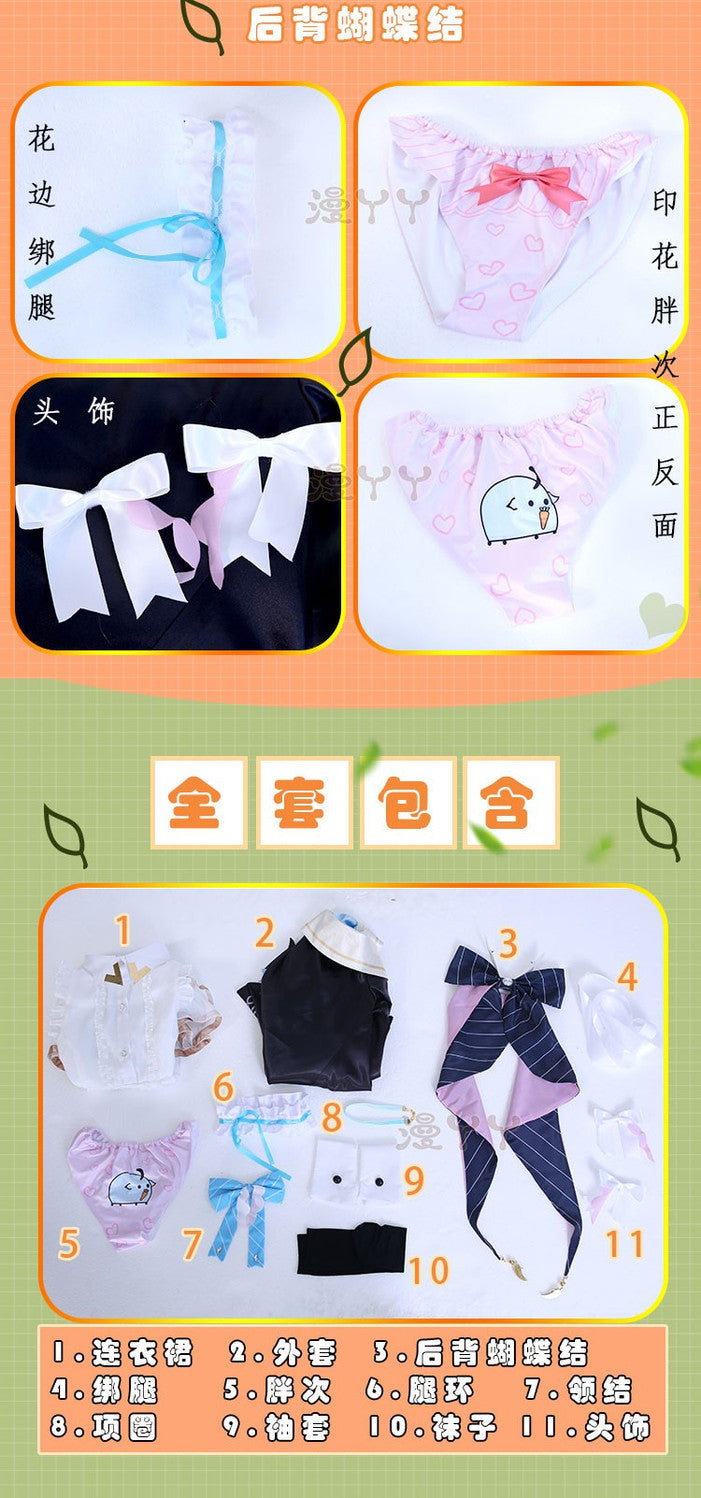 Anime VTuber Kagura Nana Cosplay Costume Artist Skin Sweet Lovely Uniform Dress Carnival Party Role Play Clothing New