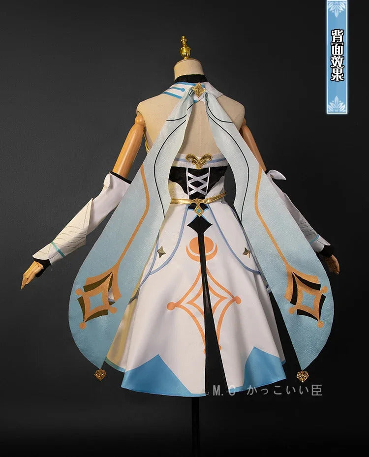 Shusheng-R Lumine Cosplay Game Genshin Impact Lumine Cosplay Costume Christmas Roleplay Costumes Wig Shoes Dress Genshin Impact Cosplay