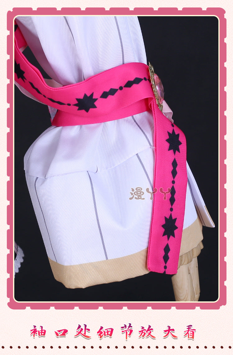 Aster Role-playing Costume Game Nu Carnival Aster Cosplay Outfits Halloween Party Set Short Pink Hair Role Play
