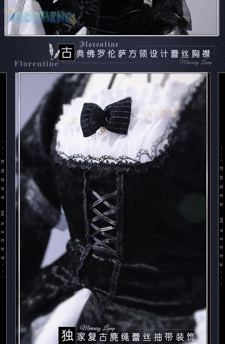 Anime Roses Maiden Cosplay Sui gin tou Mercury Lamp Costume Dark Gothic Lolita Dress High Quality Halloween Uniform Accessories