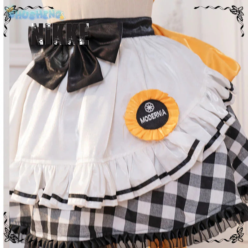 Goddess of Victory: Nikke Modernia Cosplay Marian Costume Sweet maid Lolita dress headband necklace prop Halloween women set