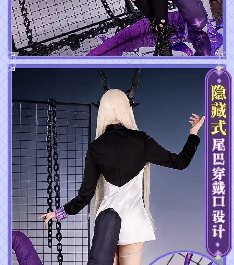 Arknights Necrass Eblana Cosplay Costume Uniform Halloween Carnival Party Christmas Play Role Clothes Clothing