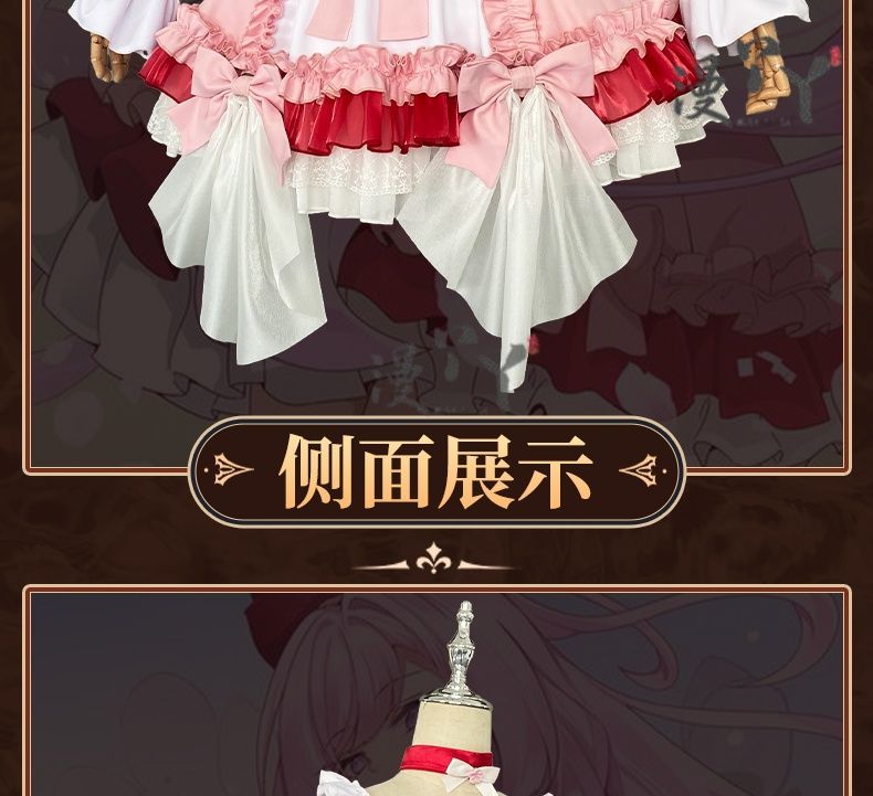 Honkai Impact 3 Cosplay Elysia Blossoming Spring Dress Lolita Cosplay Costume With Bow Game Halloween Costume